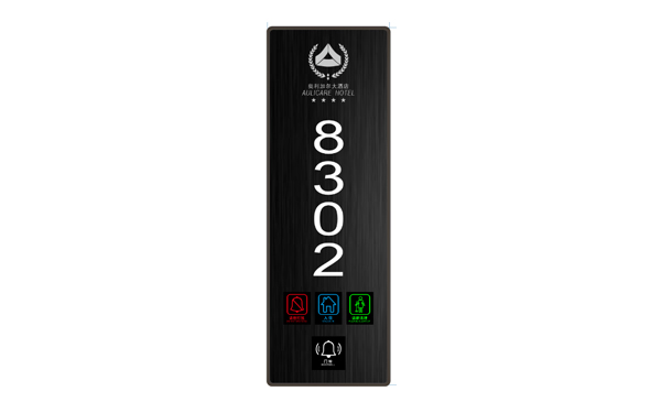 Hotel Led Room Number Signs Smart Doorplate With Switch Light Touch Switch