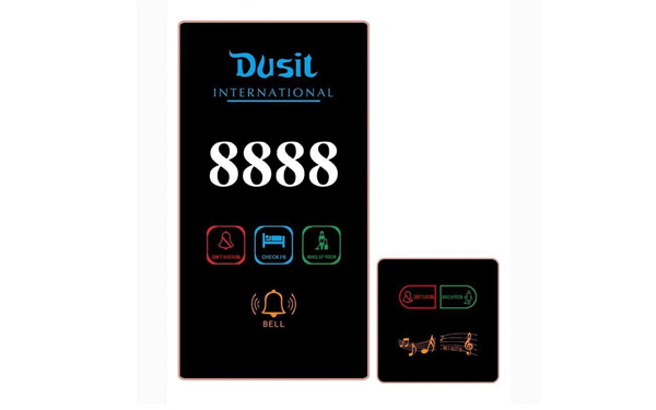 Hotel Customized Logo Electronic Door Plate with Indoor Switch LED Room Number Touchable Screen Doorplate